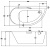 Акриловая ванна BelBagno BB44-1500-L 150 см
