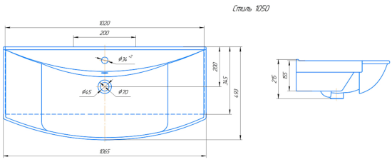 Тумба с раковиной Aqwella Барселона Люкс 105 с бельевой корзиной