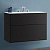 Тумба с раковиной Villeroy & Boch Finion 80 black matt lacquer, с настенным освещением