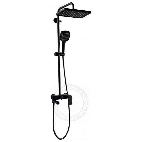 Душевая стойка Filarete Retta FL2030BL, черный