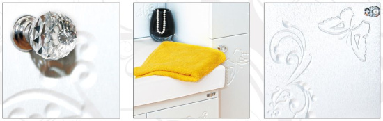 Зеркало Misty Вирджиния Бабочка 90 белое фактурное