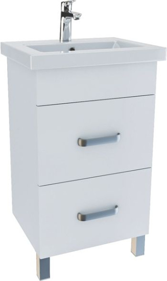 Тумба с раковиной Iddis New Custo 50, напольная, белая