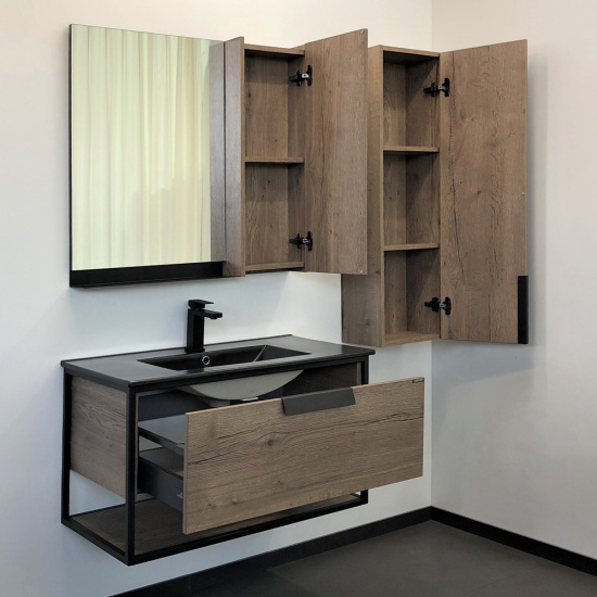 Мебель для ванной Comforty Бонн 90 дуб темный