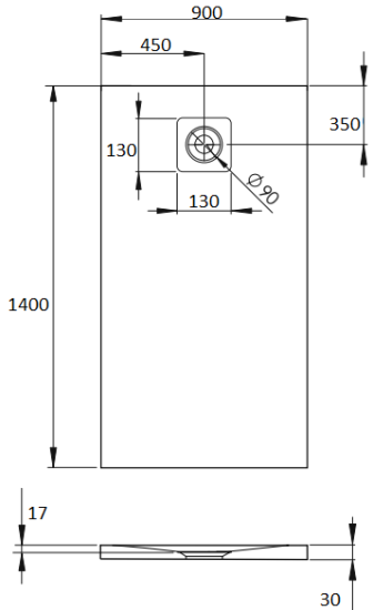 Поддон для душа Radaway Kyntos F 140x90 white, с сифоном