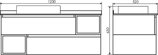 Тумба с раковиной Comforty Прага 120 раковина 78189