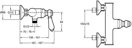 Смеситель для душа Jacob Delafon Louise E24362-CP