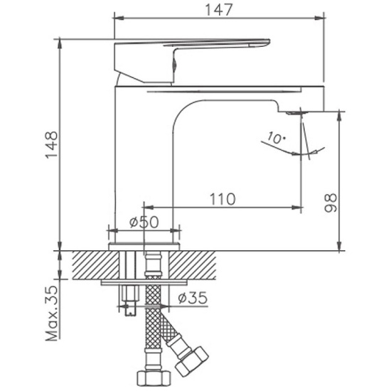 Смеситель для раковины Haiba HB10557-8 белый/хром