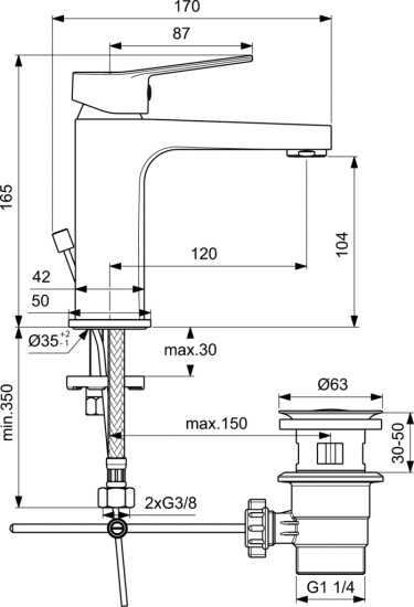 Смеситель для раковины Ideal Standard Entella BC232AA