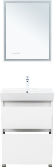 Тумба с раковиной Aquanet Nova Lite 2.0 60 напольная, белый глянец