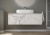 Тумба с раковиной Sancos Stone 120 со столешницей из керамогранита черный марамор, подвесная