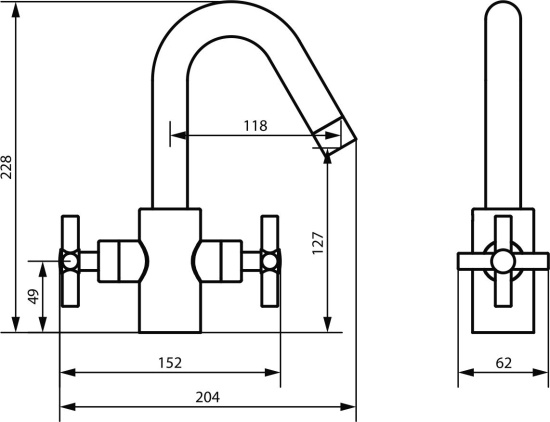 Смеситель для раковины Damixa RedBlu Neo Classic 240210000