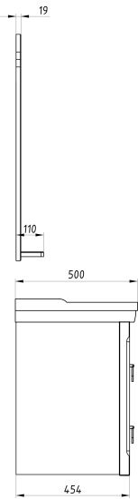 Мебель для ванной ASB-Woodline Верано 85