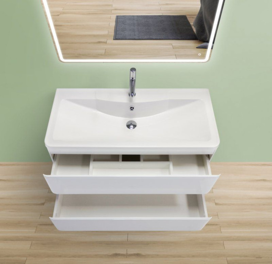 Тумба с раковиной BelBagno Albano 100 подвесная, rovere nature grigio