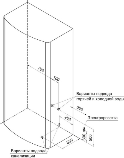 Душевая кабина Radomir Диана 1 стекло прозрачное