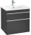 Тумба с раковиной Villeroy & Boch Venticello A92402 60 black matt lacquer, с белыми ручками