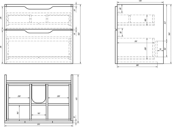Тумба с раковиной Dreja.Eco Q 70 белая