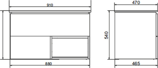 Тумба с раковиной Comforty Мальме 90, подвесная, дуб дымчатый