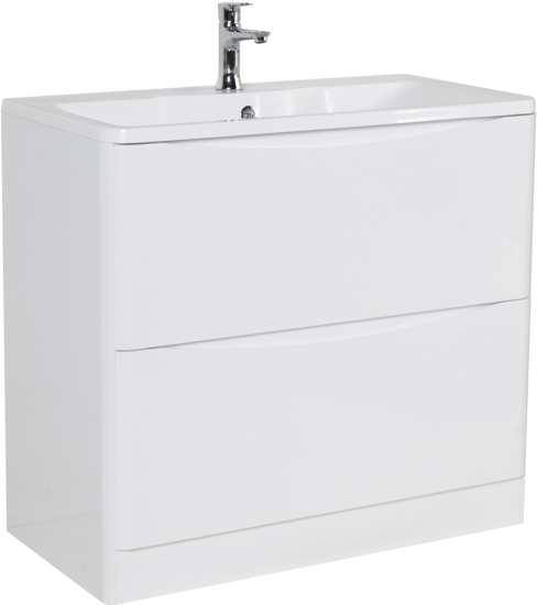 Тумба с раковиной BelBagno Acqua 100 напольная, bianco lucido