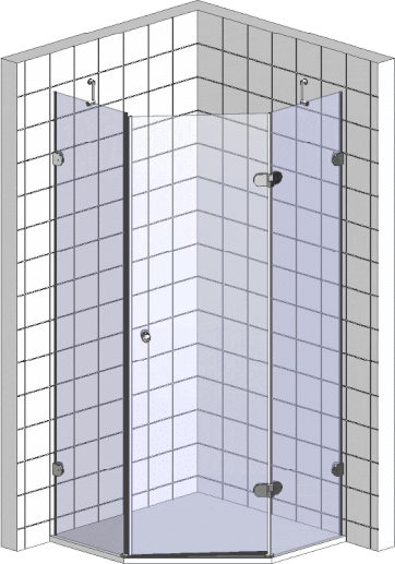 Душевой уголок GuteWetter Lux Festt GK-001 правый 100x100 см стекло бесцветное, фурнитура хром