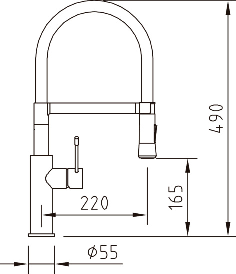 Смеситель для кухни Clever Grifos Chef 98757