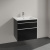 Тумба с раковиной Villeroy & Boch Venticello A92402 60 black matt lacquer, с белыми ручками