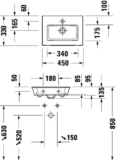 Мебель для ванной Duravit White Tulip 45 с ручкой, американский орех, белый шелковисто-матовый