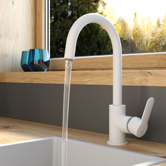 Смеситель для кухни Iddis Cuba CUBWTFJi05 белый