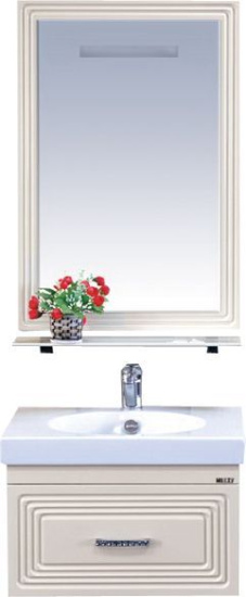 Зеркало Misty Европа 50 бежевое, с подсветкой