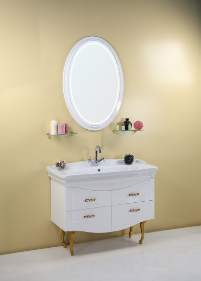 Зеркало Onika Адель 70.01 с полками и подсветкой