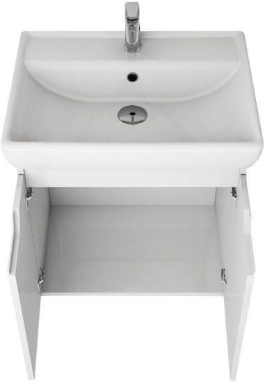 Тумба с раковиной Dreja Q(D) 60 белый глянец