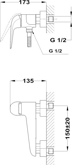 Смеситель для душа Teka Itaca 672310200