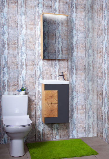 Мебель для ванной Бриклаер Фостер 40 дуб золотой, антрацит