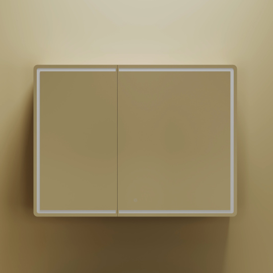 Зеркало-шкаф Sancos Mirror 100 дуб чарльстон, с LED подсветкой