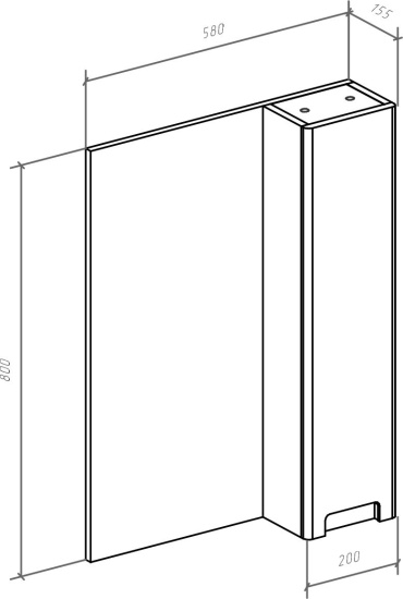 Зеркало Bellezza Пегас 60 R красное