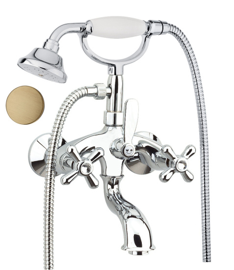 Смеситель для ванны Fiore Margot Sky Swarovski® 01ZZ0600, бронза