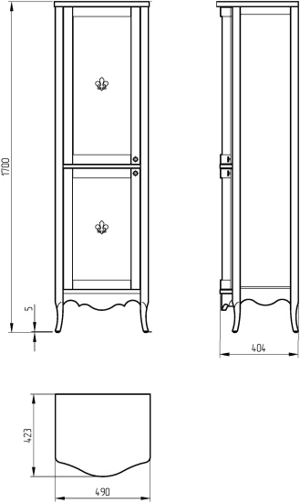 Пенал Migliore Bella 26657 L, avorio