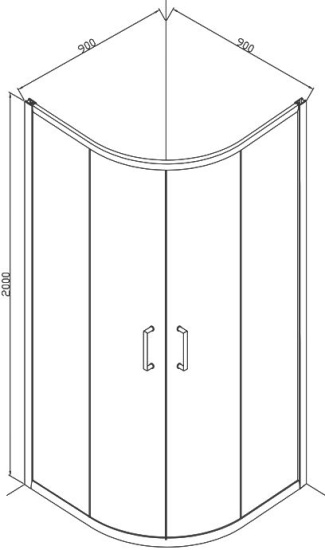 Душевой уголок Bravat Line 90x90x200