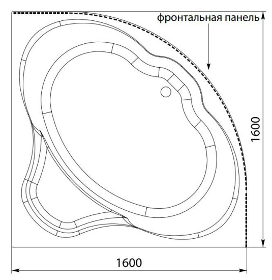 Акриловая ванна Aquanet Santiago 160x160 см