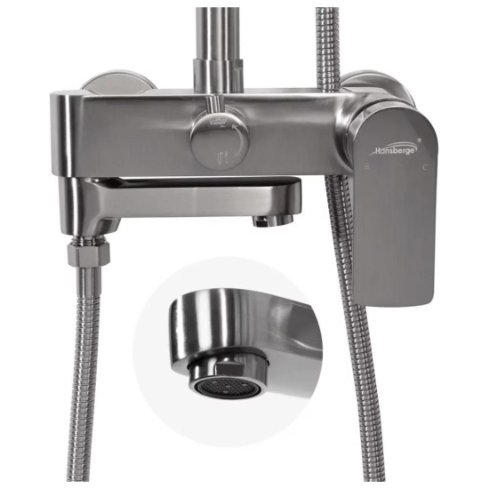 Душевая стойка Hansberge H5049NK, никель