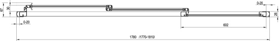 Шторка на ванну Ravak AVDP3-180 Transparent, профиль сатин