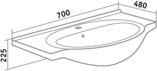 Мебель для ванной Runo Эрика 70