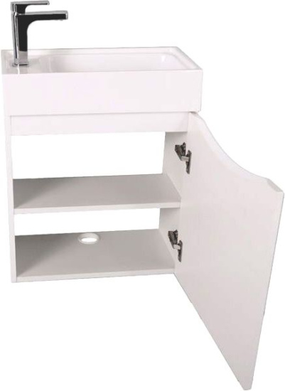 Тумба с раковиной Art&Max Liberty R, 50, подвесная, Bianco Lucido