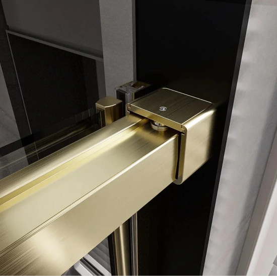 Душевой уголок Veconi Premium Trento PTC-SP-40G 120x90, профиль золото