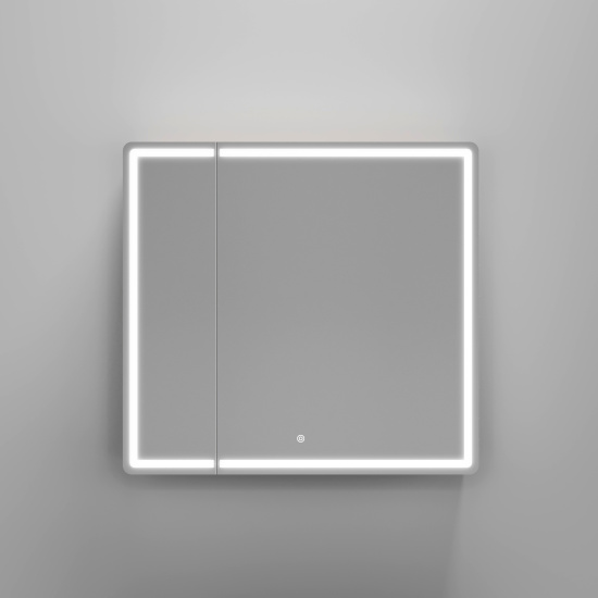 Зеркало-шкаф Sancos Mirror 80 дуб галифакс натуральный, с LED подсветкой