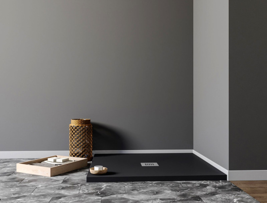 Поддон для душа Aquanet Pleasure NEW 001.1B 100x100 с сифоном, черный камень