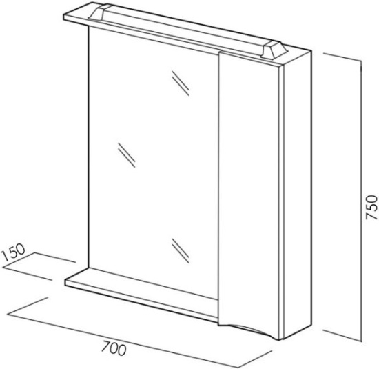 Зеркало BelBagno Marino 70 R