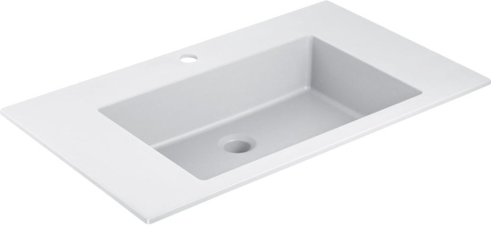 Тумба с раковиной Vincea Luka 80 2 ящика, дуб табак