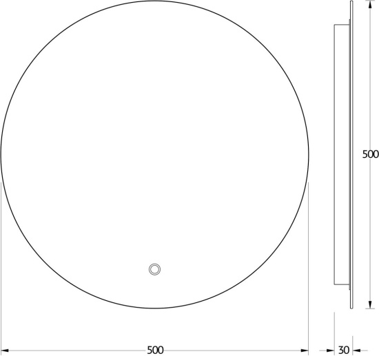 Зеркало круглое Evoform Ledshine BY 2652 50x50
