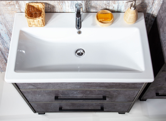 Тумба с раковиной Бриклаер Чили 70 цемент