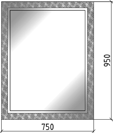 Зеркало Armadi Art NeoArt Linea 75x95 золото, с подсветкой